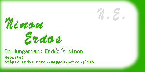 ninon erdos business card
